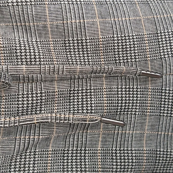 Rachel Zoe Plaid Drawstring Tie Pull-On Gray Plaid Pants With Pockets - Picture 10 of 10